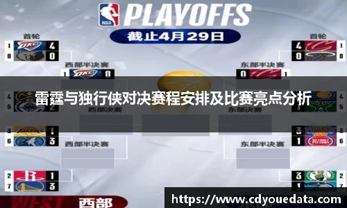 雷霆与独行侠对决赛程安排及比赛亮点分析